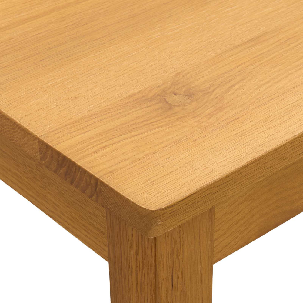 Produktbild för Matbord 75 x 75 x 75,5 cm Massivt Ekträ Naturlig Fyrkantig