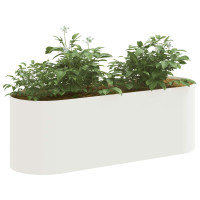 Produktbild för Höjd Trädgårdsbädd Vit 120 x 40 x 40 cm