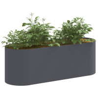 Produktbild för Höjd Trädgårdsbädd Antracit 120 x 40 x 40 cm