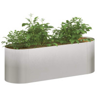 Produktbild för Höjd Trädgårdsbädd Rostfritt stål 120 x 40 x 40 cm