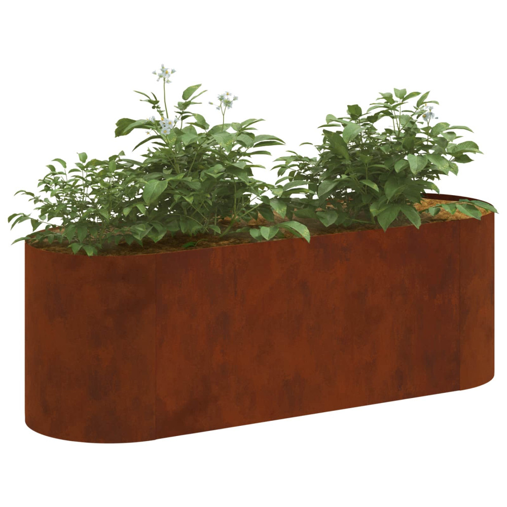 Produktbild för Höjd Trädgårdsbädd Väderbeständig stål 120 x 40 x 40 cm