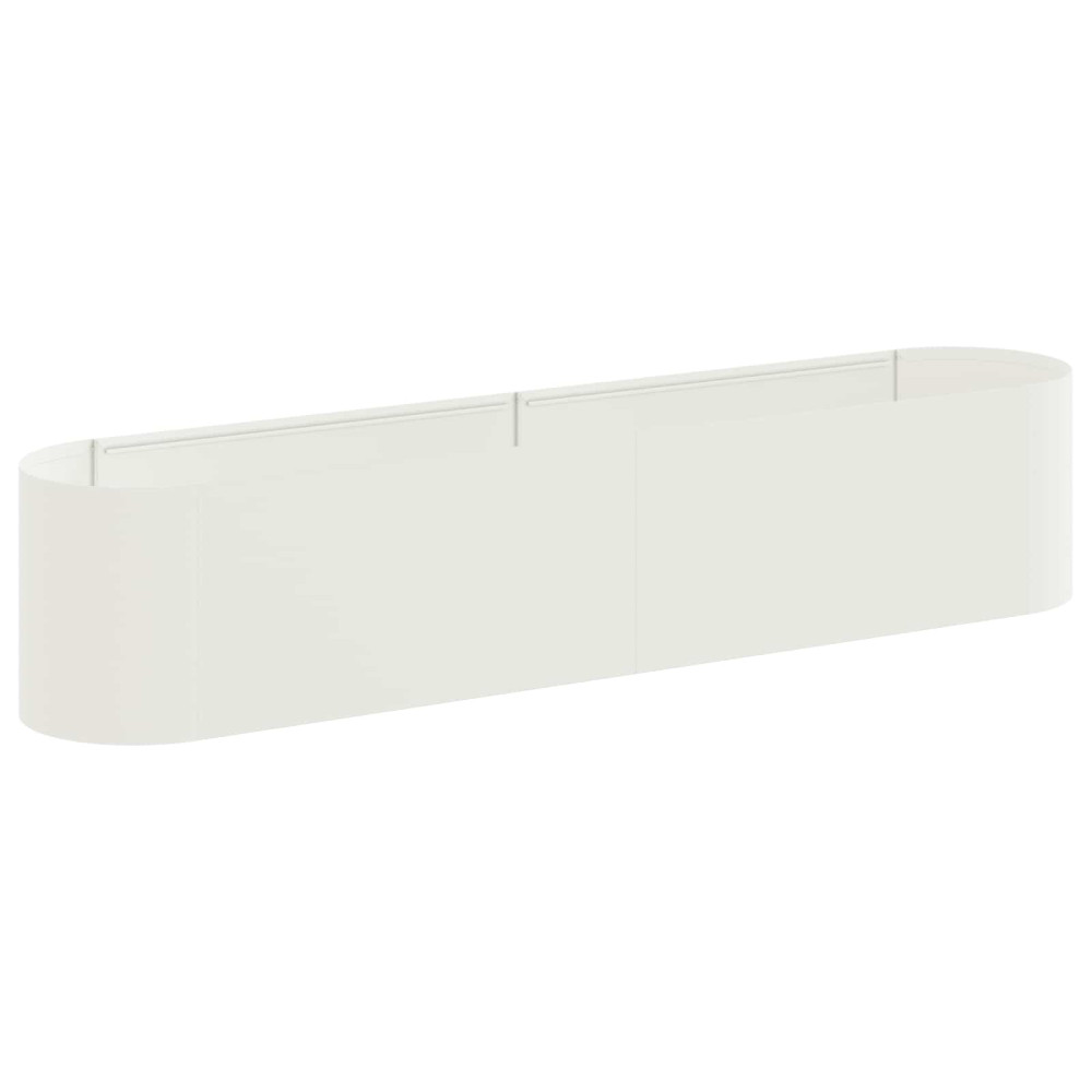 Produktbild för Höjd Trädgårdsbädd Vit 200 x 40 x 40 cm