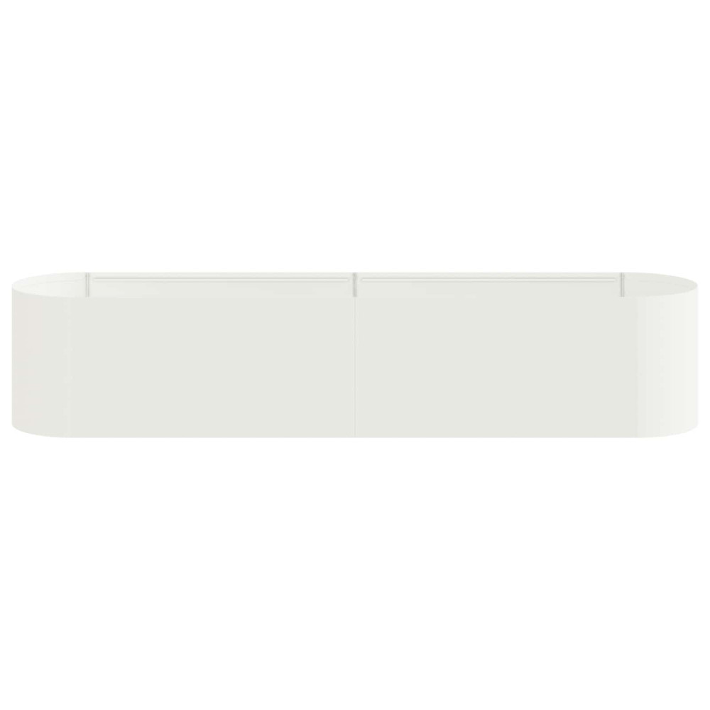 Produktbild för Höjd Trädgårdsbädd Vit 200 x 40 x 40 cm