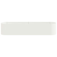 Produktbild för Höjd Trädgårdsbädd Vit 200 x 40 x 40 cm