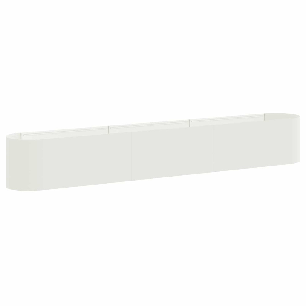 Produktbild för Höjd Trädgårdsbädd Vit 280 x 40 x 40 cm