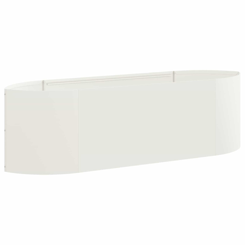 Produktbild för Höjd Trädgårdsbädd Vit 140 x 40 x 40 cm Stål