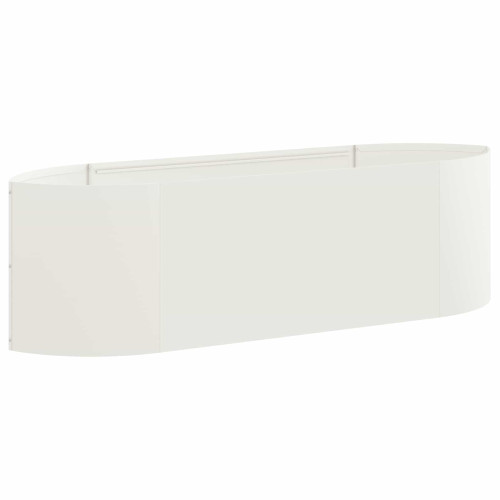 vidaXL Höjd Trädgårdsbädd Vit 140 x 40 x 40 cm Stål