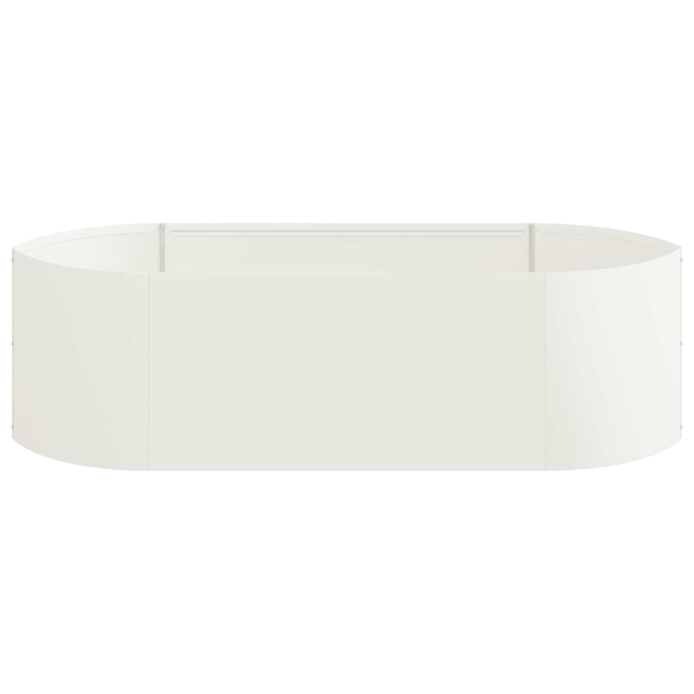 Produktbild för Höjd Trädgårdsbädd Vit 140 x 40 x 40 cm Stål