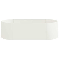 Produktbild för Höjd Trädgårdsbädd Vit 140 x 40 x 40 cm Stål