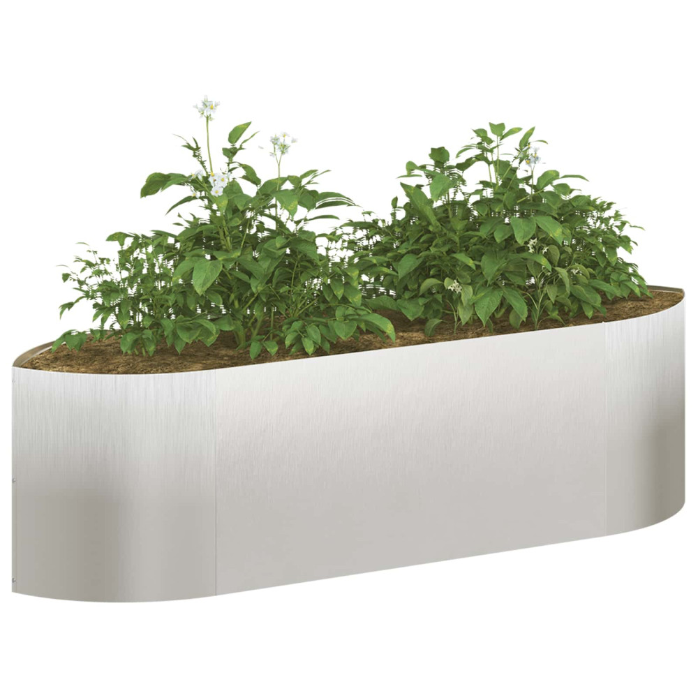 Produktbild för Höjd Trädgårdsbädd Rostfritt stål 140 x 40 x 40 cm Stål