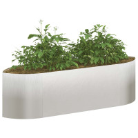Produktbild för Höjd Trädgårdsbädd Rostfritt stål 140 x 40 x 40 cm Stål