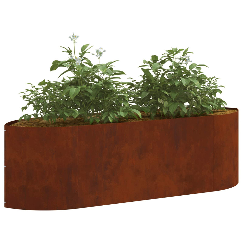 Produktbild för Höjd Trädgårdsbädd Väderbeständig stål 140 x 40 x 40 cm Stål
