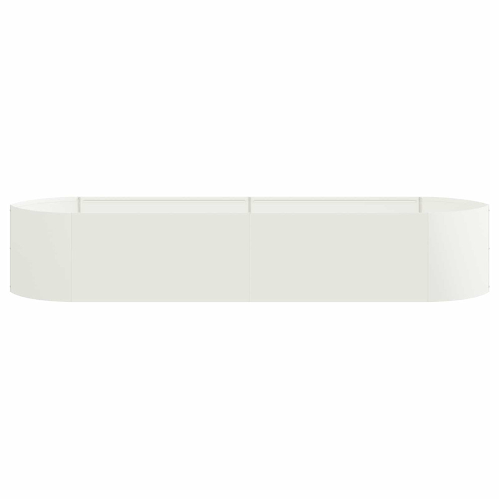 Produktbild för Höjd Trädgårdsbädd Vit 220 x 40 x 40 cm Stål