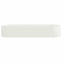 Produktbild för Höjd Trädgårdsbädd Vit 220 x 40 x 40 cm Stål