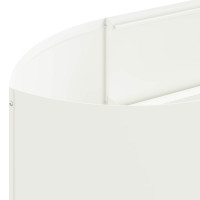 Produktbild för Höjd Trädgårdsbädd Vit 220 x 40 x 40 cm Stål