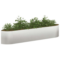 Produktbild för Höjd Trädgårdsbädd Rostfritt stål 220 x 40 x 40 cm Stål