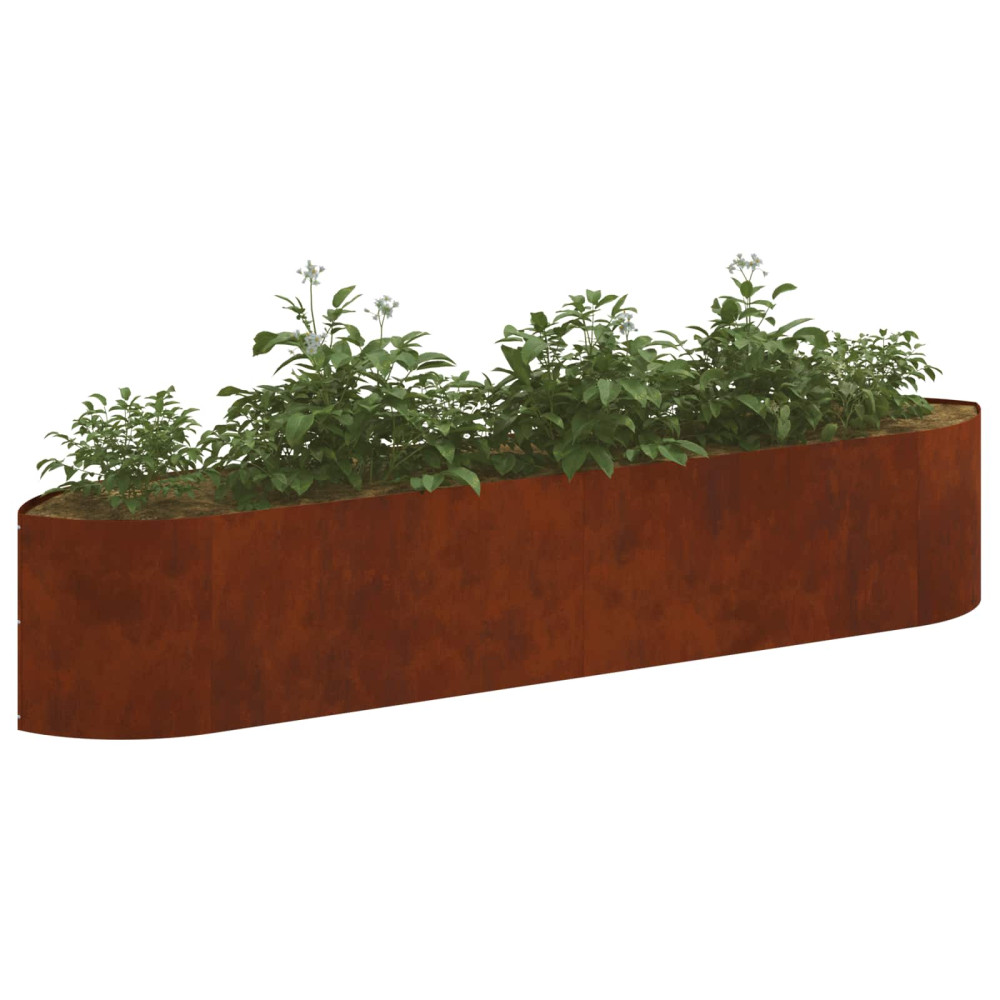 Produktbild för Höjd Trädgårdsbädd Väderbeständig stål 220 x 40 x 40 cm Stål