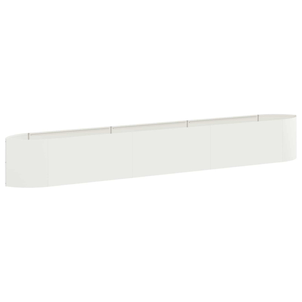 Produktbild för Höjd Trädgårdsbädd Vit 300 x 40 x 40 cm Stål