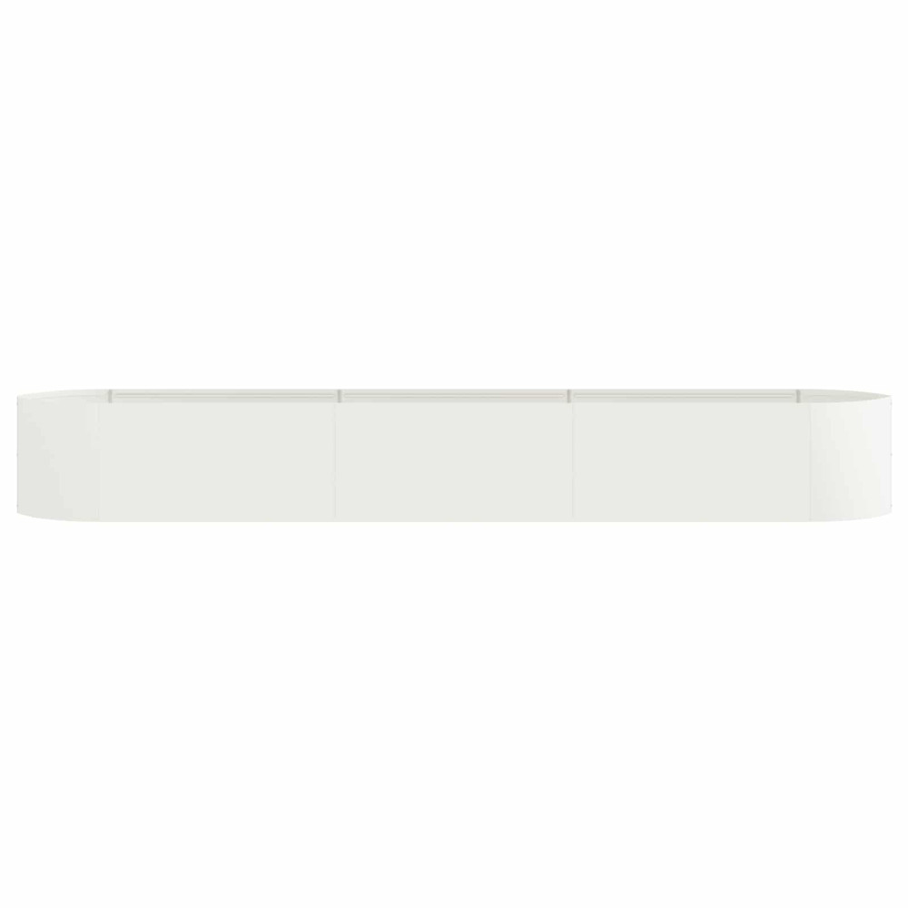 Produktbild för Höjd Trädgårdsbädd Vit 300 x 40 x 40 cm Stål