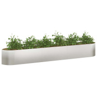 Produktbild för Höjd Trädgårdsbädd Rostfritt stål 300 x 40 x 40 cm Stål