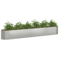 Produktbild för Höjd Trädgårdsbädd Galvaniserat stål 300 x 40 x 40 cm Stål