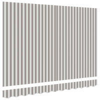 Produktbild för Markisväv Ljusgrå och vit. 3,5 x 2,5 m Polyester