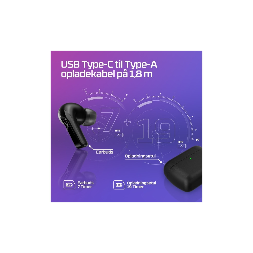 Produktbild för HyperX Cloud MIX Buds - True wireless-hörlurar med mikrofon