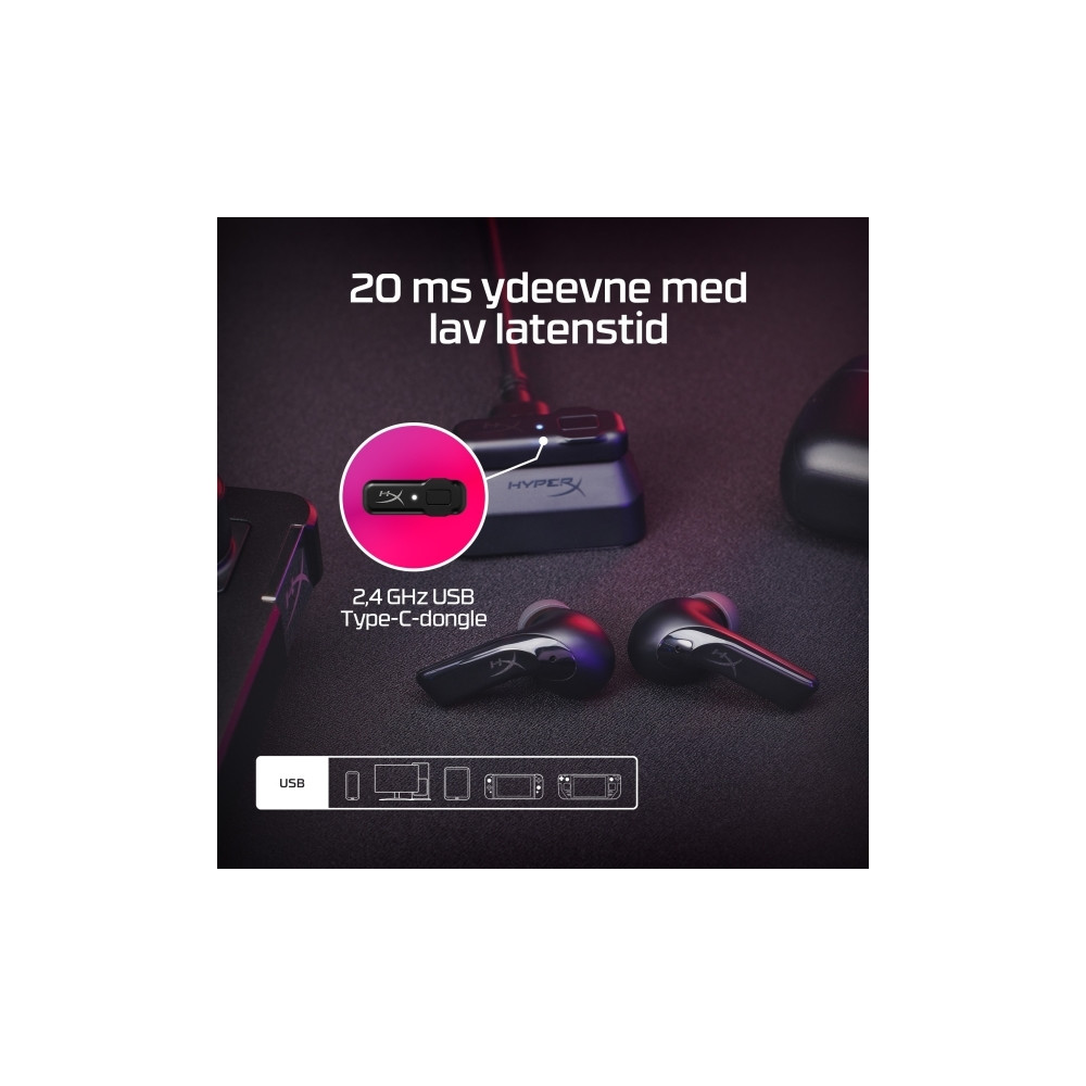 Produktbild för HyperX Cloud MIX Buds - True wireless-hörlurar med mikrofon