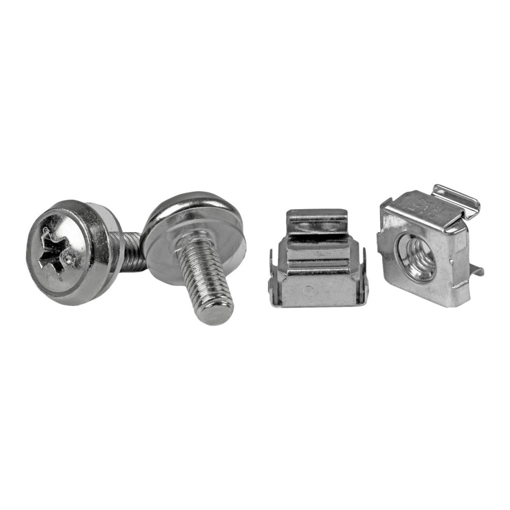 Produktbild för StarTech.com M5 Mounting Screws and Cage Nuts for Server Rack Cabinet - Pack of 50 Server Rack Screws (CABSCREWM5) - skruvar och muttrar för rack