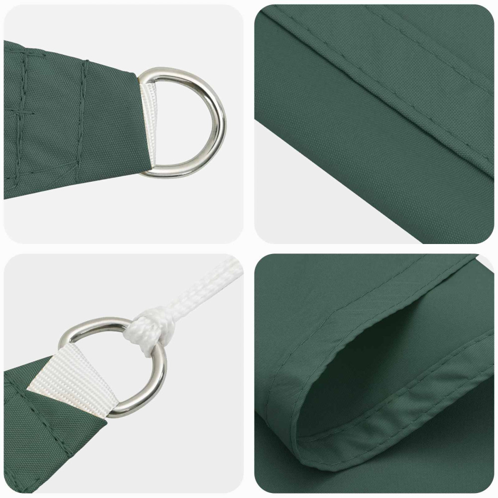 Produktbild för Solskugge segel Mörkgrön 2 x 6 m 100% polyester oxford