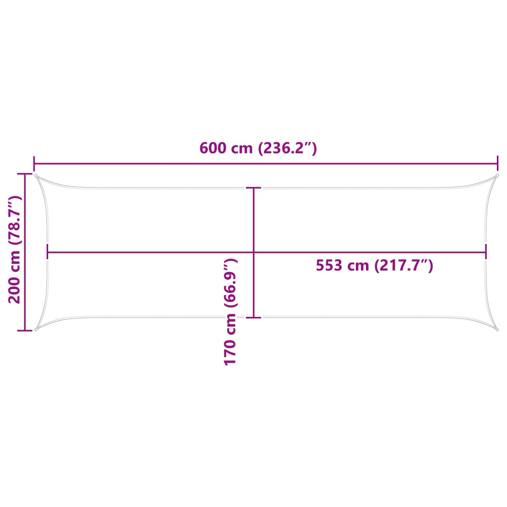 Produktbild för Solskugge segel Mörkgrön 2 x 6 m 100% polyester oxford