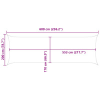 Produktbild för Solskugge segel Mörkgrön 2 x 6 m 100% polyester oxford