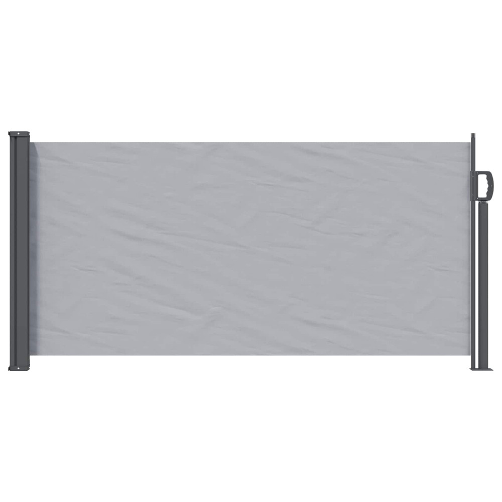 Produktbild för Utfällbar sidomarkis 300 x 100 cm Polyester Rektangulär Grå
