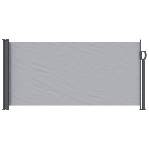 vidaXL Utfällbar sidomarkis 300 x 100 cm Polyester Rektangulär Grå