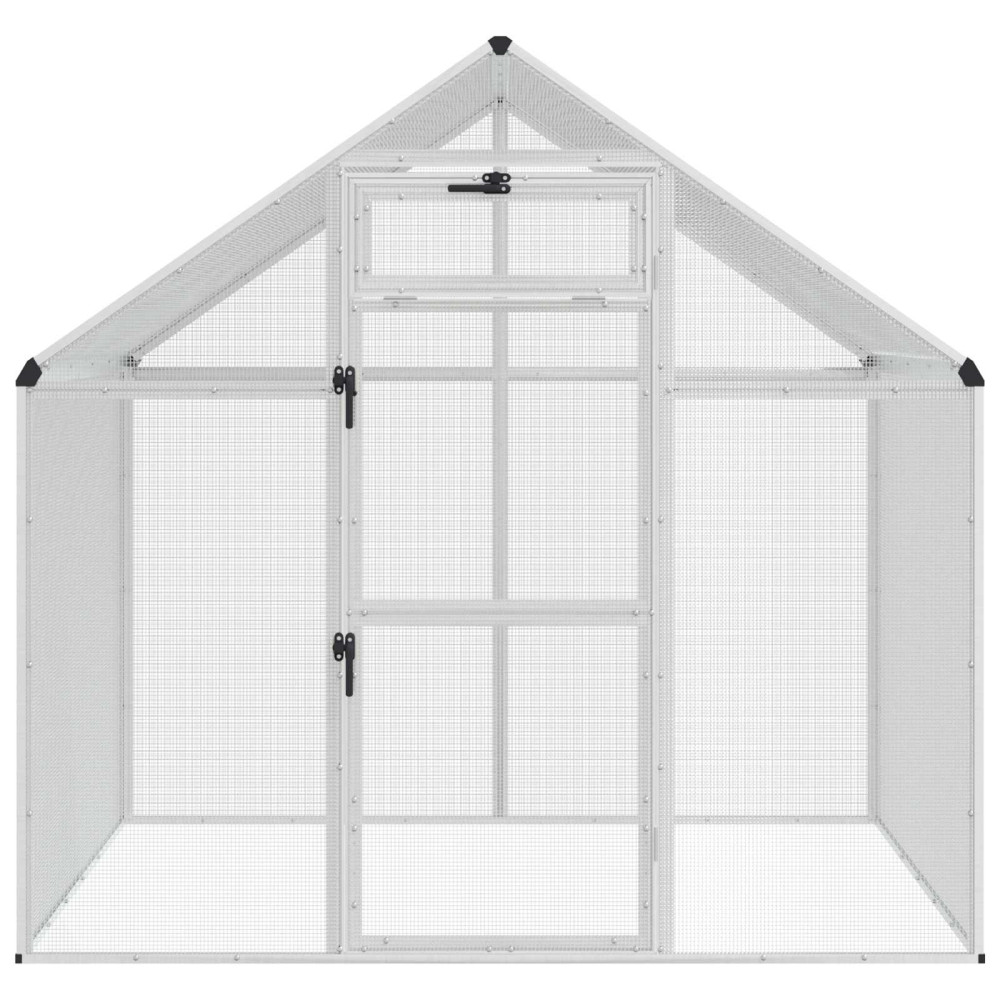 Produktbild för Fågelbur Silver 181,5 x 110,5 x 173,5 cm Svetsat trådmask