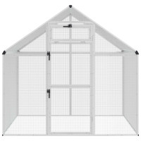 Produktbild för Fågelbur Silver 181,5 x 110,5 x 173,5 cm Svetsat trådmask