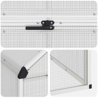 Produktbild för Fågelbur Silver 181,5 x 110,5 x 173,5 cm Svetsat trådmask