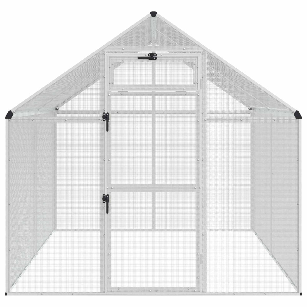 Produktbild för Fågelbur Silver 181,5 x 221 x 173,5 cm Svetsat trådmask