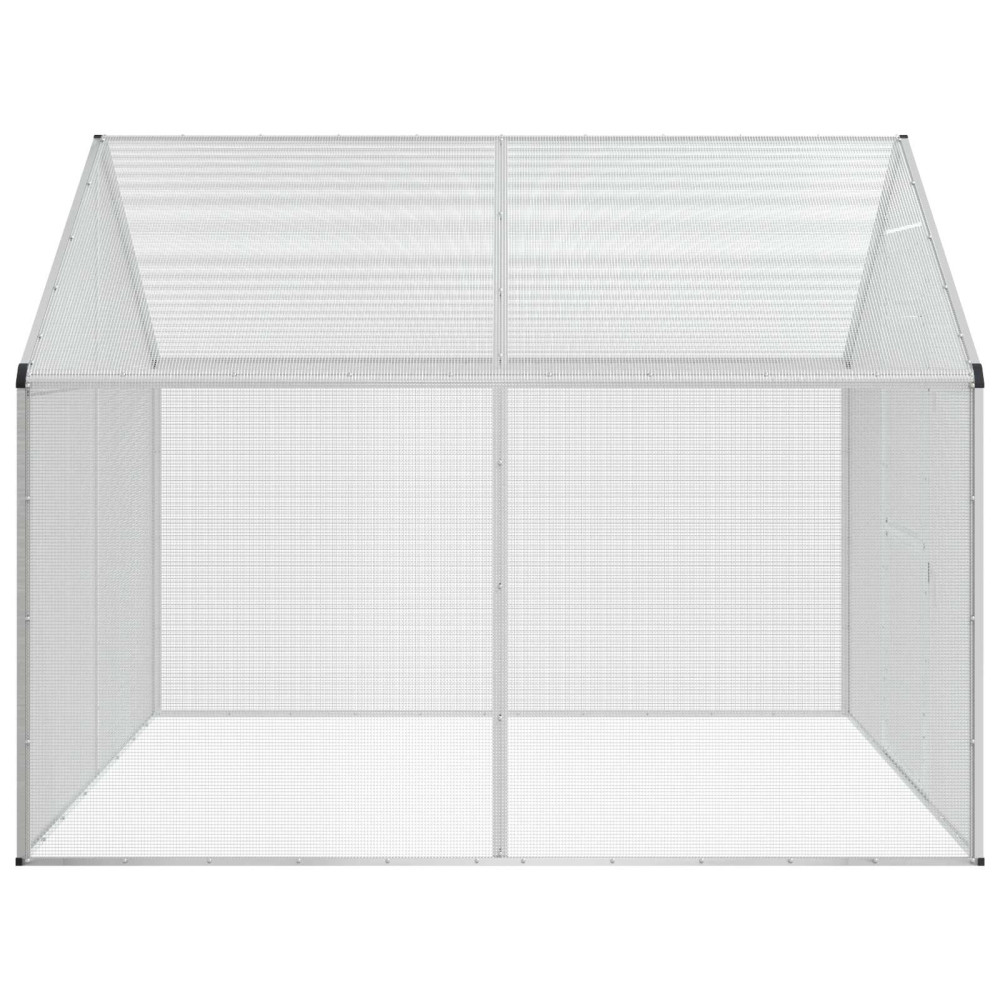 Produktbild för Fågelbur Silver 181,5 x 221 x 173,5 cm Svetsat trådmask