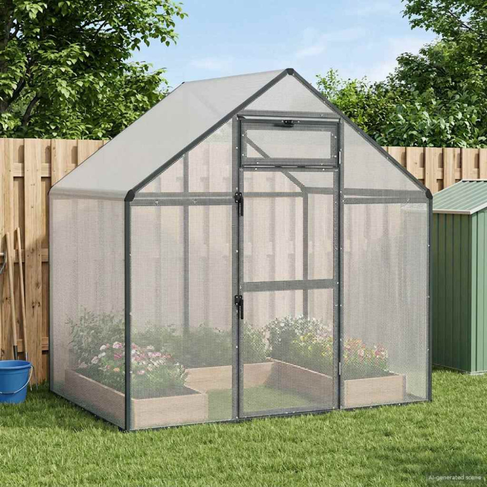 Produktbild för Fågelbur Antracit 181,5 x 110,5 x 173,5 cm Svetsat trådmask