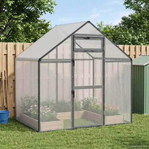vidaXL Fågelbur Antracit 181,5 x 110,5 x 173,5 cm Svetsat trådmask