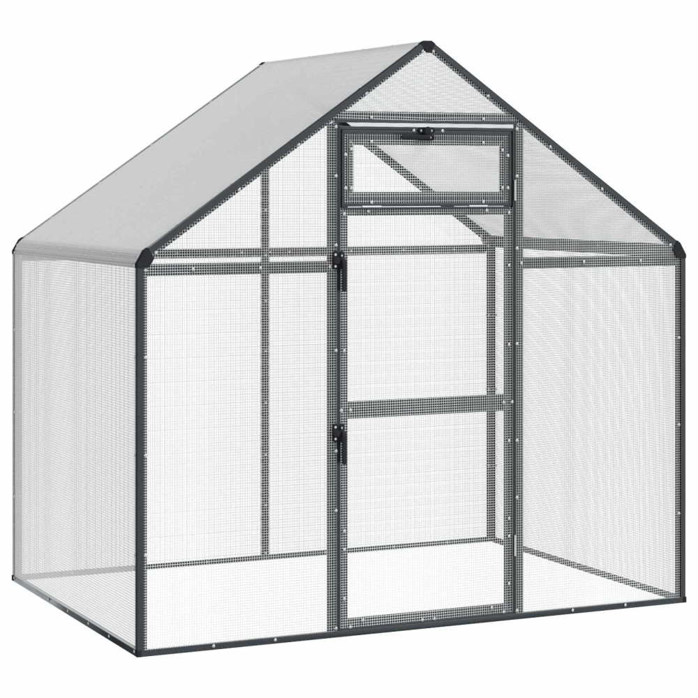 Produktbild för Fågelbur Antracit 181,5 x 110,5 x 173,5 cm Svetsat trådmask