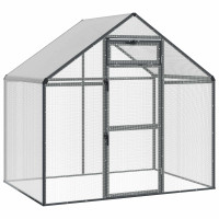 Produktbild för Fågelbur Antracit 181,5 x 110,5 x 173,5 cm Svetsat trådmask