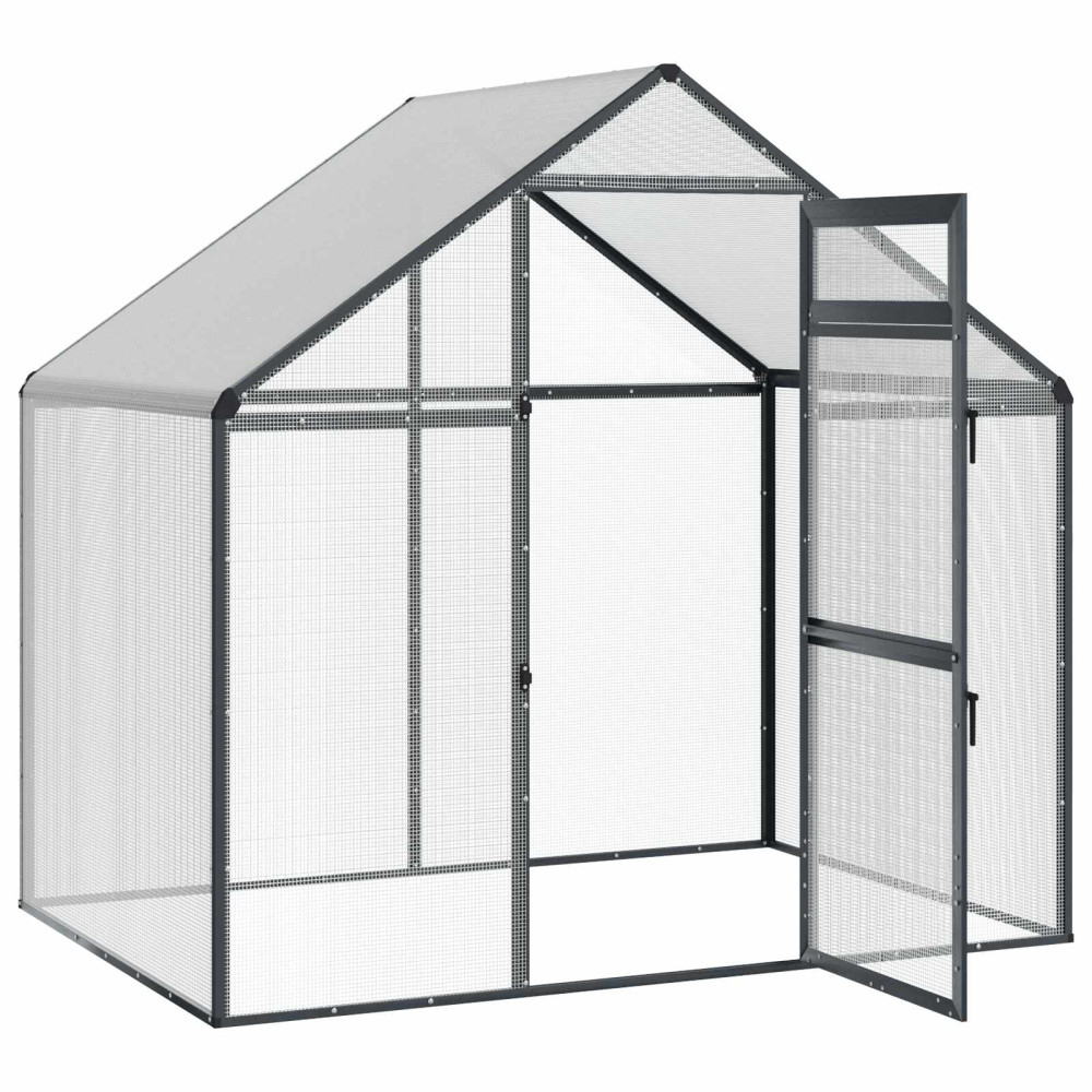 Produktbild för Fågelbur Antracit 181,5 x 110,5 x 173,5 cm Svetsat trådmask