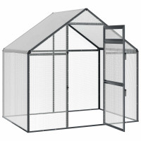 Produktbild för Fågelbur Antracit 181,5 x 110,5 x 173,5 cm Svetsat trådmask