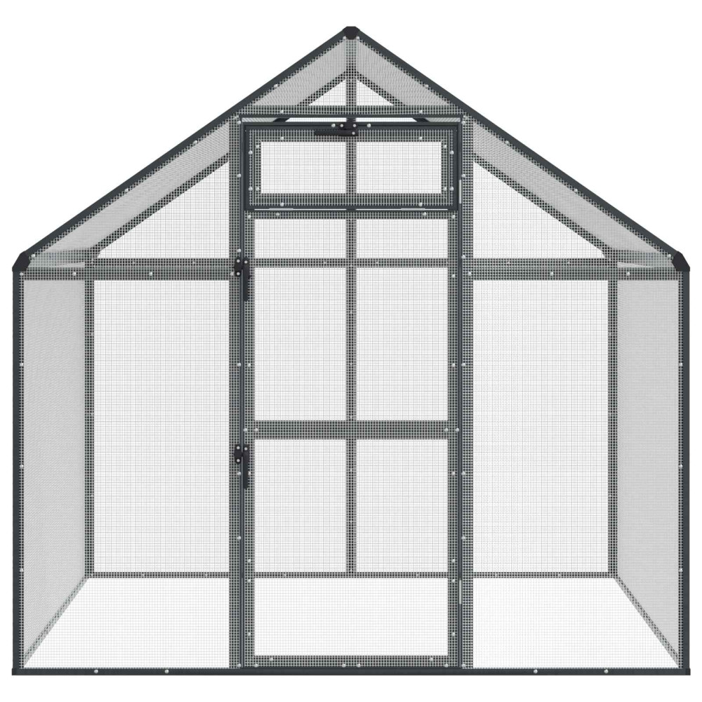 Produktbild för Fågelbur Antracit 181,5 x 110,5 x 173,5 cm Svetsat trådmask