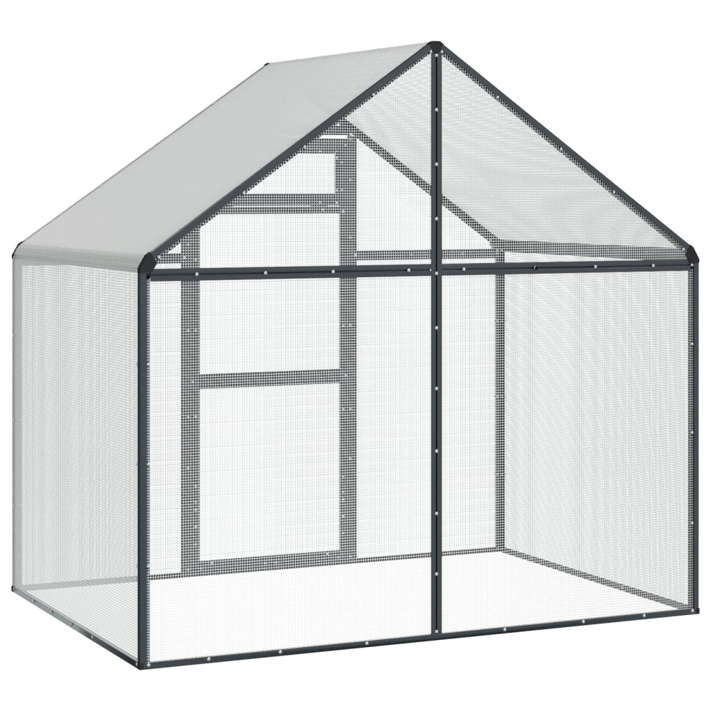 Produktbild för Fågelbur Antracit 181,5 x 110,5 x 173,5 cm Svetsat trådmask