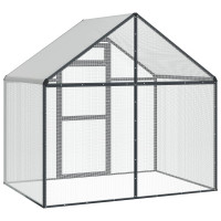 Produktbild för Fågelbur Antracit 181,5 x 110,5 x 173,5 cm Svetsat trådmask