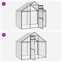 Produktbild för Fågelbur Antracit 181,5 x 110,5 x 173,5 cm Svetsat trådmask