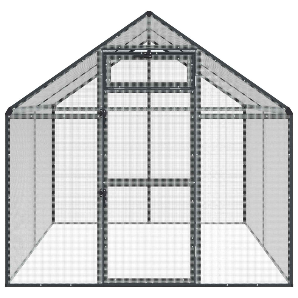 Produktbild för Fågelbur Antracit 181,5 x 221 x 173,5 cm Svetsat trådmask